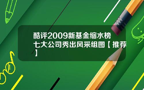 酷评2009新基金缩水榜七大公司秀出风采组图【推荐】