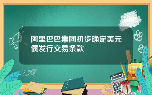 阿里巴巴集团初步确定美元债发行交易条款