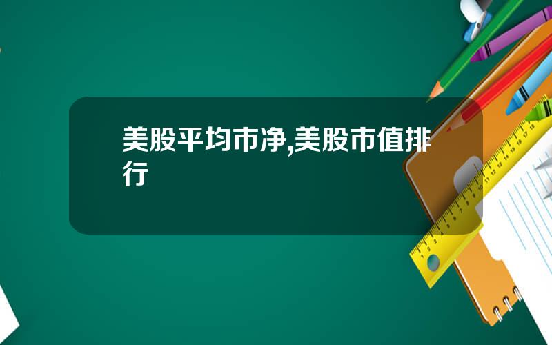 美股平均市净,美股市值排行