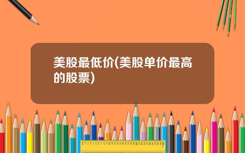 美股最低价(美股单价最高的股票)