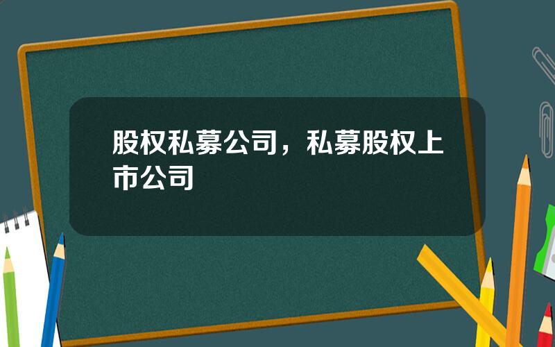 股权私募公司，私募股权上市公司