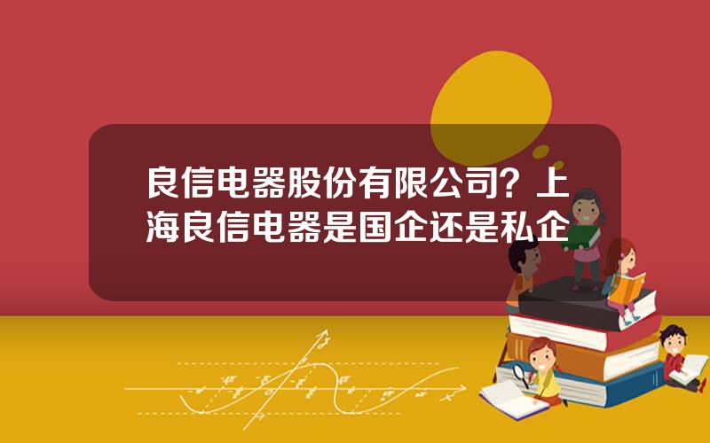 良信电器股份有限公司？上海良信电器是国企还是私企