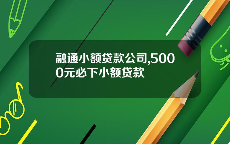 融通小额贷款公司,5000元必下小额贷款
