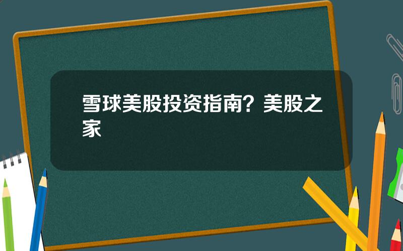 雪球美股投资指南？美股之家